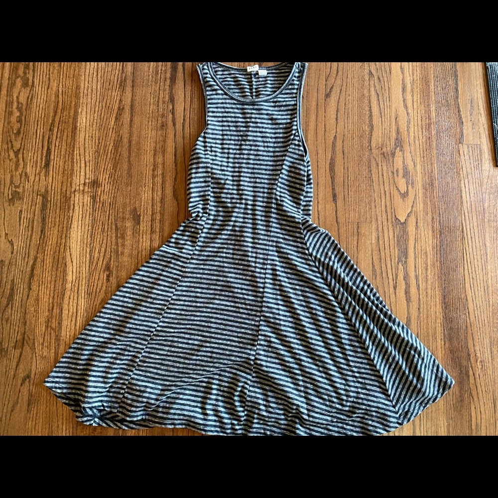 Roxy Gray & Black Striped Dress